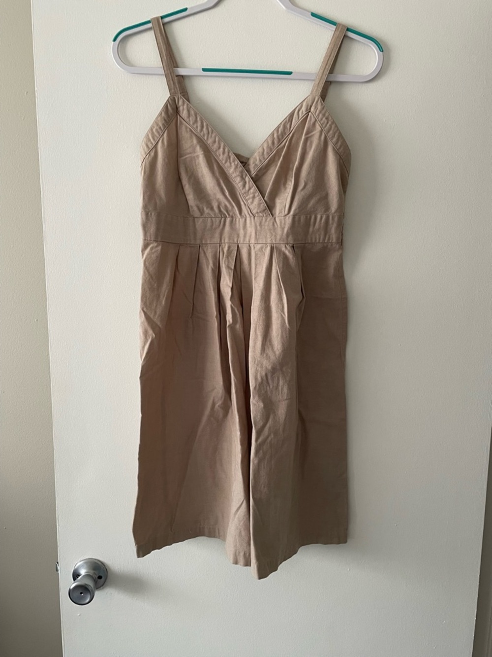 Merona Neutral Pleated Beige Dress